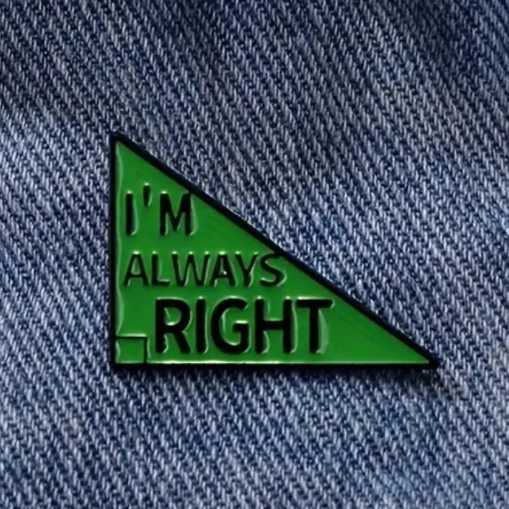 3/$25 Right Angle Triangle “I’m Always Right” Funny Geometric Shape Unisex